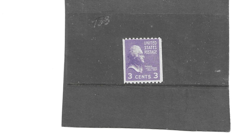 us stamps 1901-40: unused Thomas Jefferson  Scott # 851 from 1939