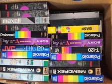 Mixed Lot of 45 Blank VHS Tapes Various Brands