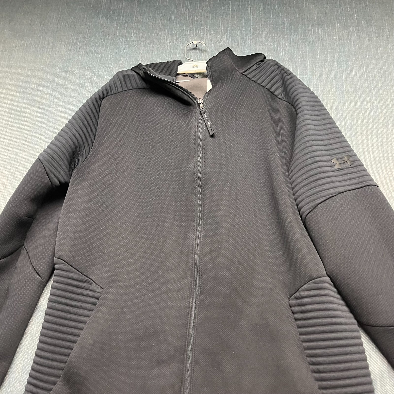 Under Armour Men's Tracksuit Size 2XL Black Unstoppable Knit Hoodie & Joggers thumbnail 2