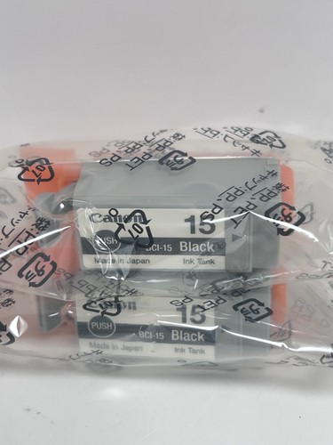 2 Stück Original Canon BCI-15 Tintenpatrone Schwarz 8191A003 PIXUS 50i i80 PC70 - Bild 5 von 5