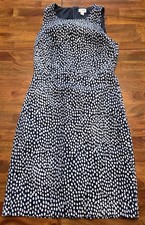 J. Crew Sheath Dress Sz 4 Basketweave Oncilla Animal Print Navy Off-White 