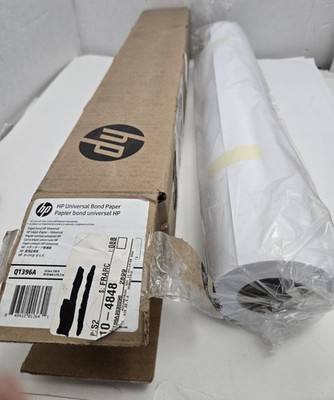 HP Universal Inkjet Print Bond Paper 24'' x 150 ft Matte White Q1396A UNUSED READ