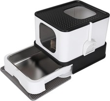 RIZZARI Edelstahl Katzenbox أسود - Carbon أسود