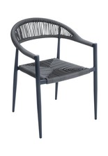 Moia Greenwood Poltrona Milano Alluminio con Corda Grigio Antracite