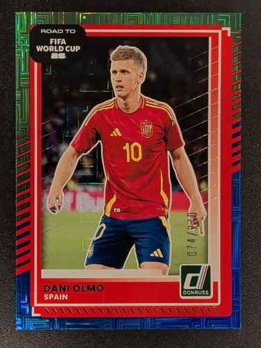 2025-26 Panini Donruss Road to Fifa World Cup - Dani Olmo #13 Green &amp; Blue Maze