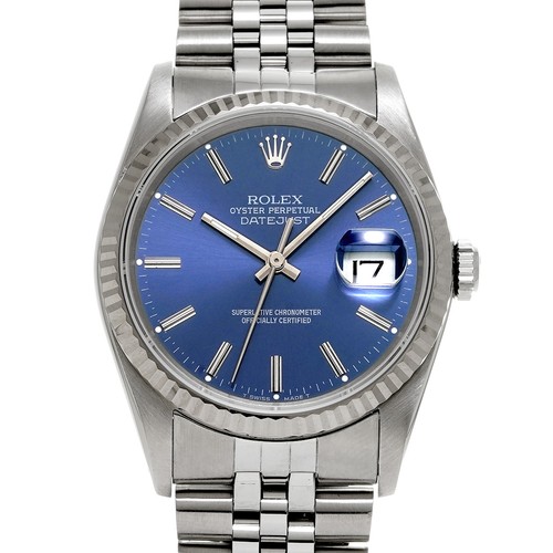 ROLEX Datejust 16234 blue WATCH 731004