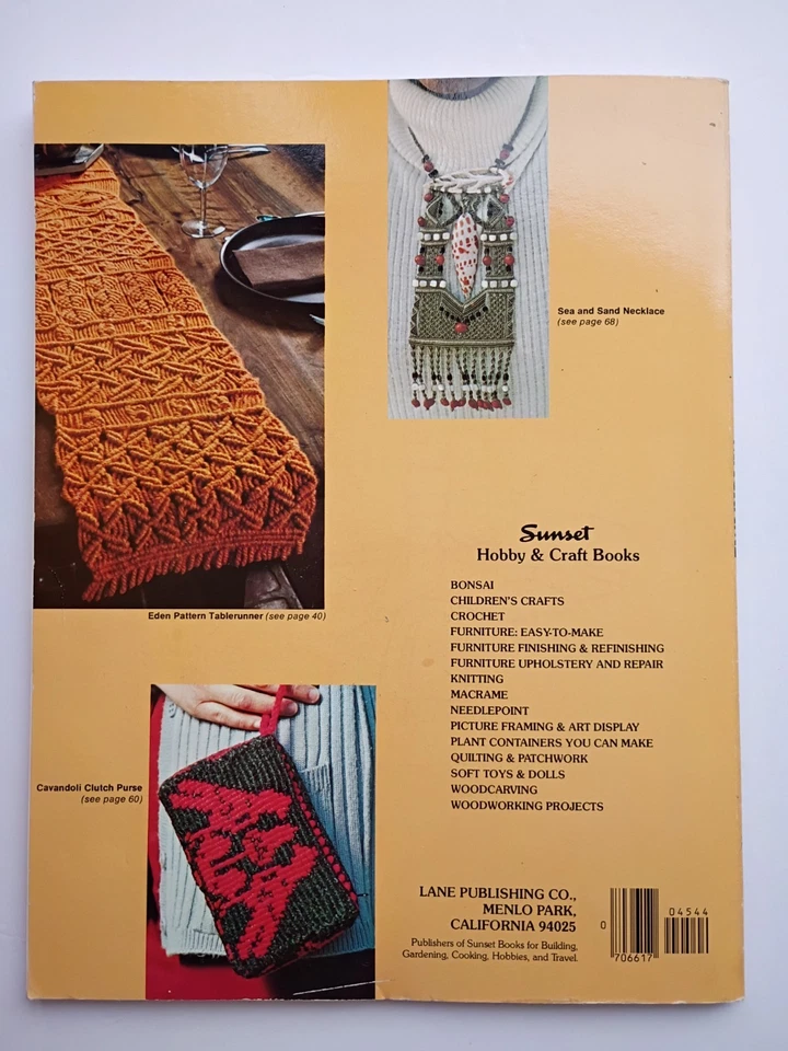 Macramè Tecniche e Progetti Un Libro Tramonto 1979 Copertina Morbida - Immagine 2 di 4