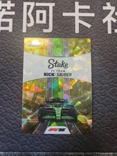 2025 Topps Chrome Sapphire F1 Stake KICK Sauber Team Logo Yellow 35/75 #183