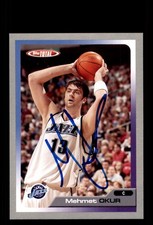 Signed Basketball Card Auto Mehmet Okur 2005-06 Topps Total #99 Jazz Silver