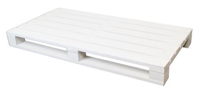 2er set Palette 120 x 60 x 13 cm - weiß