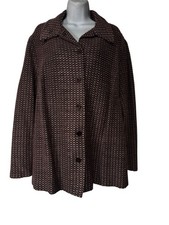 Vintage Alfred Dunner Blazer Size 22W Houndstooth Mauve/Purple Made In USA