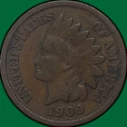 1909 Indian Head Cent Very Good VG Coin #39609