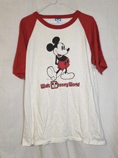 Vintage Disney Disneyland Mickey Mouse Ringer T-Shirt Men's XL Made In USA 1980'