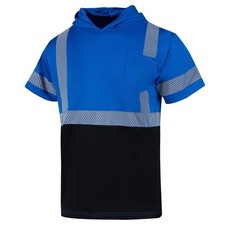 Hi Vis Shirts for Men Safety Reflective Short Sleeve High Visibility Construc...