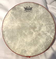 REMO FIBERSKYN 3 Percussion Hand Held Red Frame Drums 10  Tropical GUC