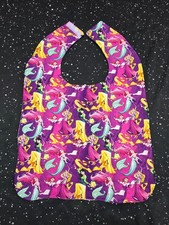 Handmade Adult Special Needs bib quilted Disney PRINCESS MULAN RAPUNZEL ARIEL