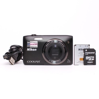 Nikon CoolPix S3500 20.1MP Digital Camera - FULLY FUNCTIONAL