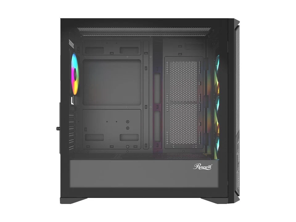 Rosewill ACA502B ATX Mid-Tower PC Gaming Case Front Mesh Panel for Airflow, Temp - Image 4 of 4