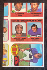 1976 Topps Mel Blount Football Trading Card Uncut Miscut Error