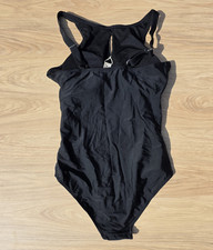 Shekini Black Ruched One Piece - Keyhole Cut Out