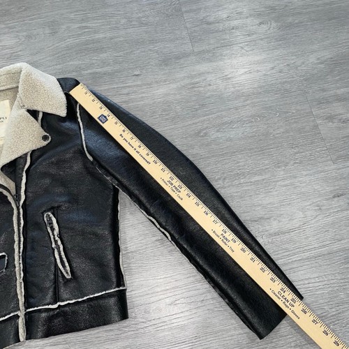 Ralph Lauren Denim Supply Biker Jacket Women’s XL Shearling Vegan Leather NWT - Picture 14 of 18