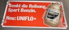 alt reklame werbe banner esso uniflo oil fahne tank stelle werbung oldtimer deko