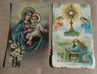 SAINTS / JESUS - COLLECTIBLE PICTURES - MINIATURES - ECCE PANIS ANGELORUM - Lot of 2