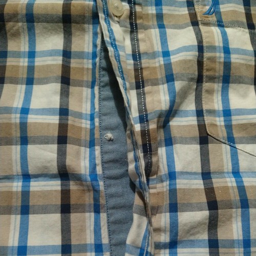 Nautica uomo taglia M con bottoni blu marrone nero a quadri - Foto 4 di 7