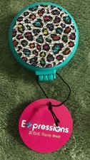 Expressions Bling Pop-Up Brush-Green w/Multi-Color Jewel Tones on Black Bckgrnd