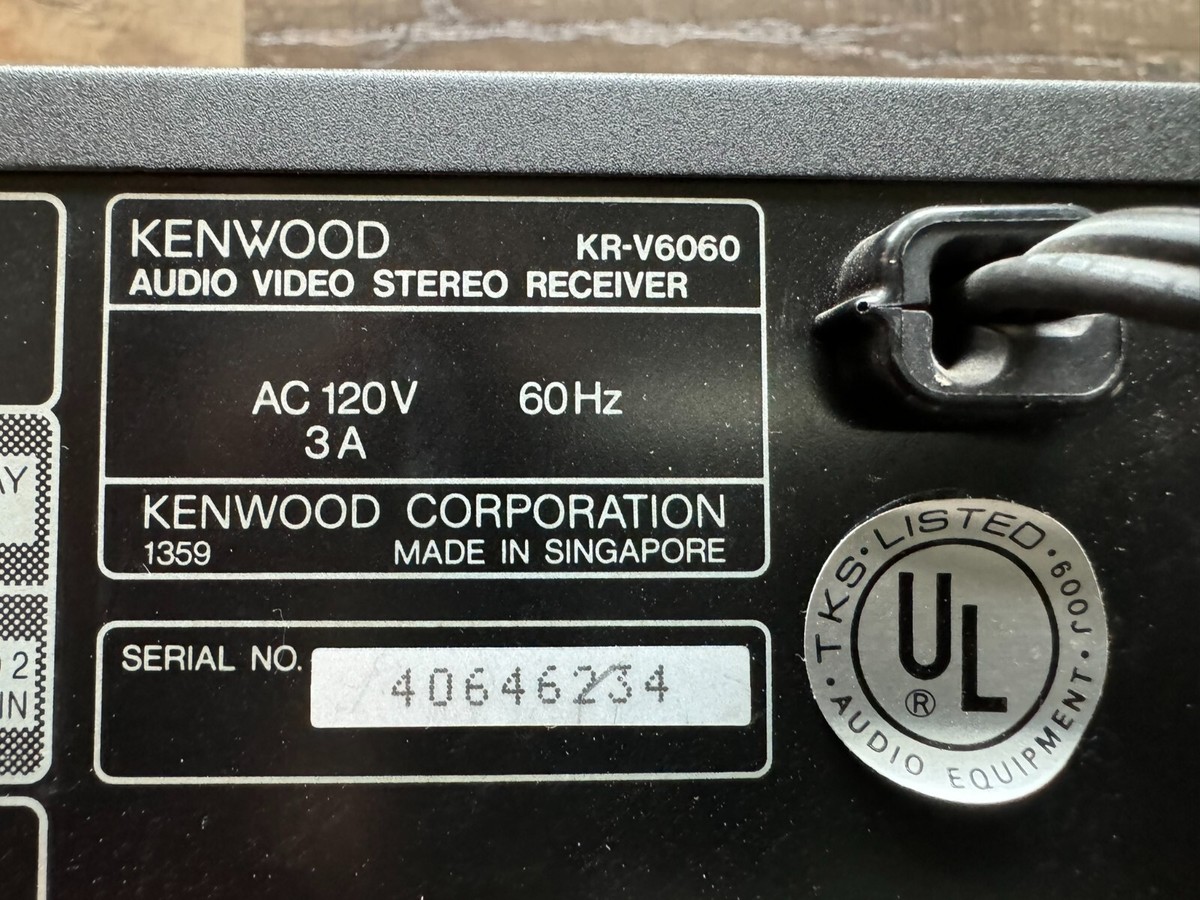 Kenwood Kr-v6060 200 Watt Audio Video Stereo Receiver for sale