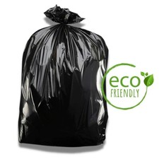 Plasticplace 25 Gal Eco-Friendly Trash Bags - Black, case of 100 bags