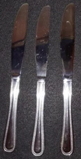 International Stainless Flatware ( Dinner knife ) Set of 3 As Shown 