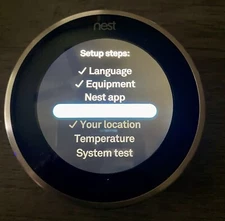 Nest 3rd Generation Programmable Thermostat T3008US - With Nest Room Sensor.