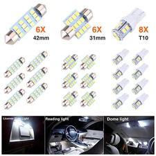 20pcs NEW 6500K LED Interior Lights Bulbs Kit Car Trunk Dome License Plate Lamps