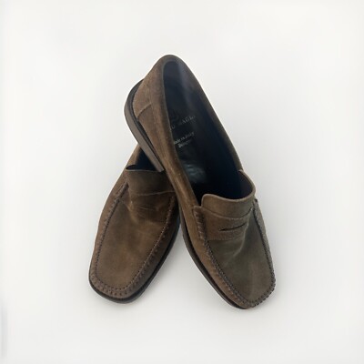 Bruno Magli Sport Chocolate Brown Suede Slip Loafers Mens  display picture 2