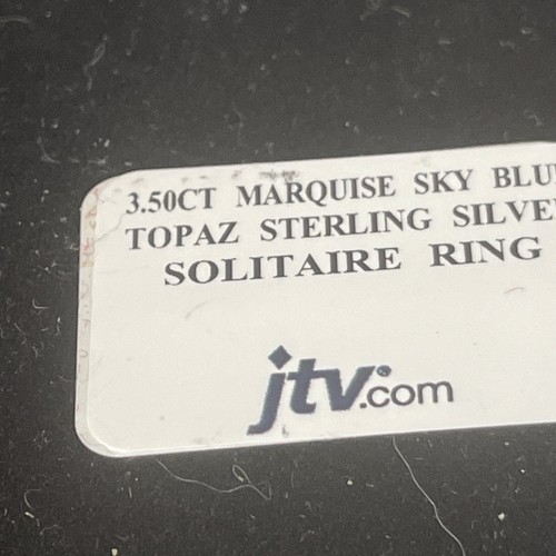 Vtg. 925 Sterling Silver 3.50CT Marquise Sky Blue Topaz Solitaire Ring Sz 7 Jtv - Picture 7 of 8