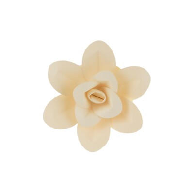 Mega Crafts - 8'' Handmade Paper Pedal Flower - Ivory, 1PC
