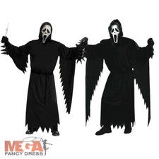 Official Adults Scream GhostFace Costumes Halloween Horor Fancy Dress Men Outfit