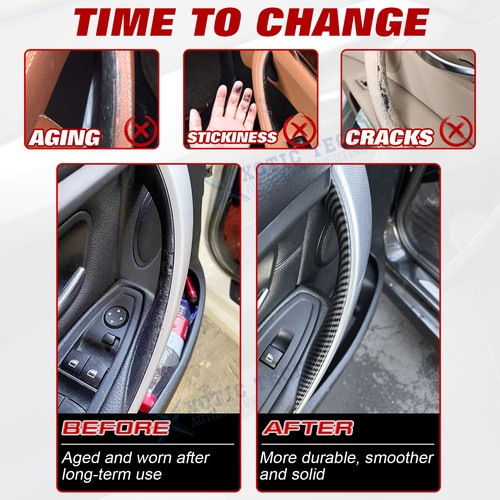 Door Handle Panel Covers Grab Trim For BMW 3 Series 2012-2018 4 Series 2014-2017 - Picture 3 of 16