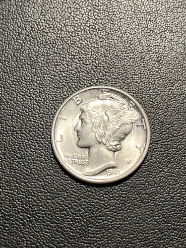 1941 S Mercury Silver Dime  Choice BU UNC MS FB  Sharp Strike Bright White