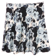 SK12676- TALBOTS Womens 98 Cotton Flared A-Line Skirt Floral Rose Multicolor 12