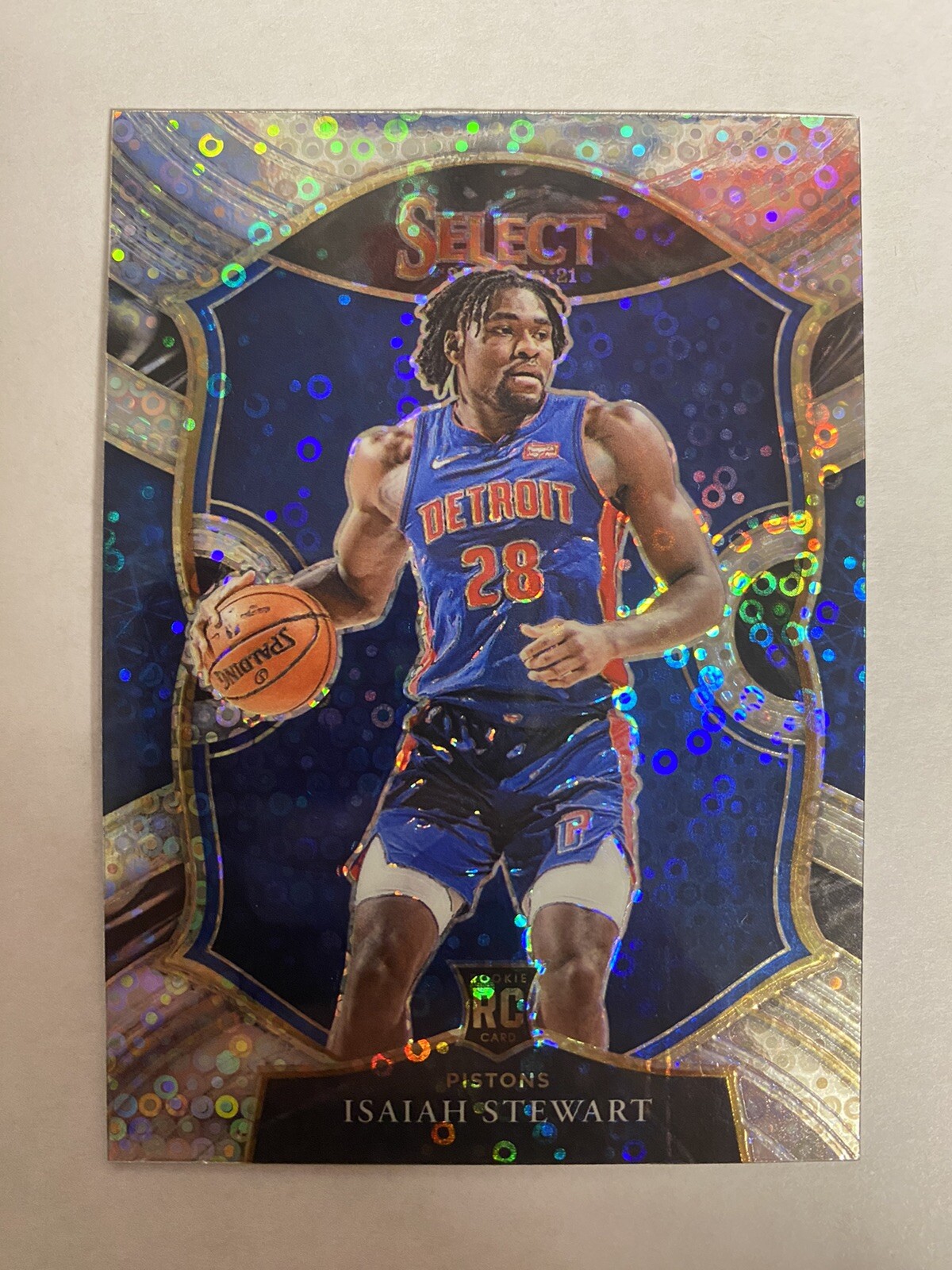 ISAIAH STEWART 2020-21 PANINI SELECT ROOKIE FAST BREAK DISCO PRIZM #76 RC