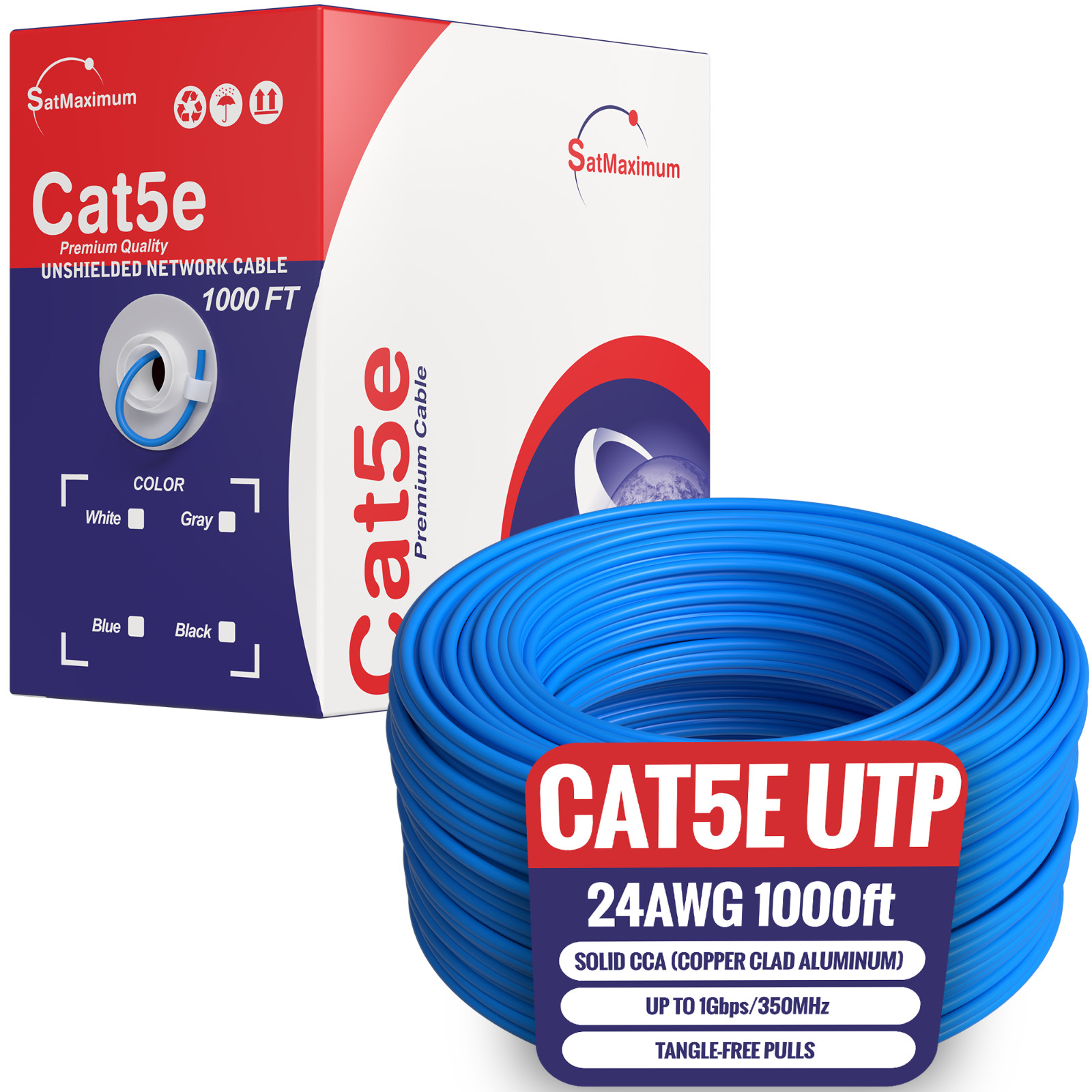 500ft CAT5e or CAT6 Ethernet Cable Professional Network UTP CCA High Speed