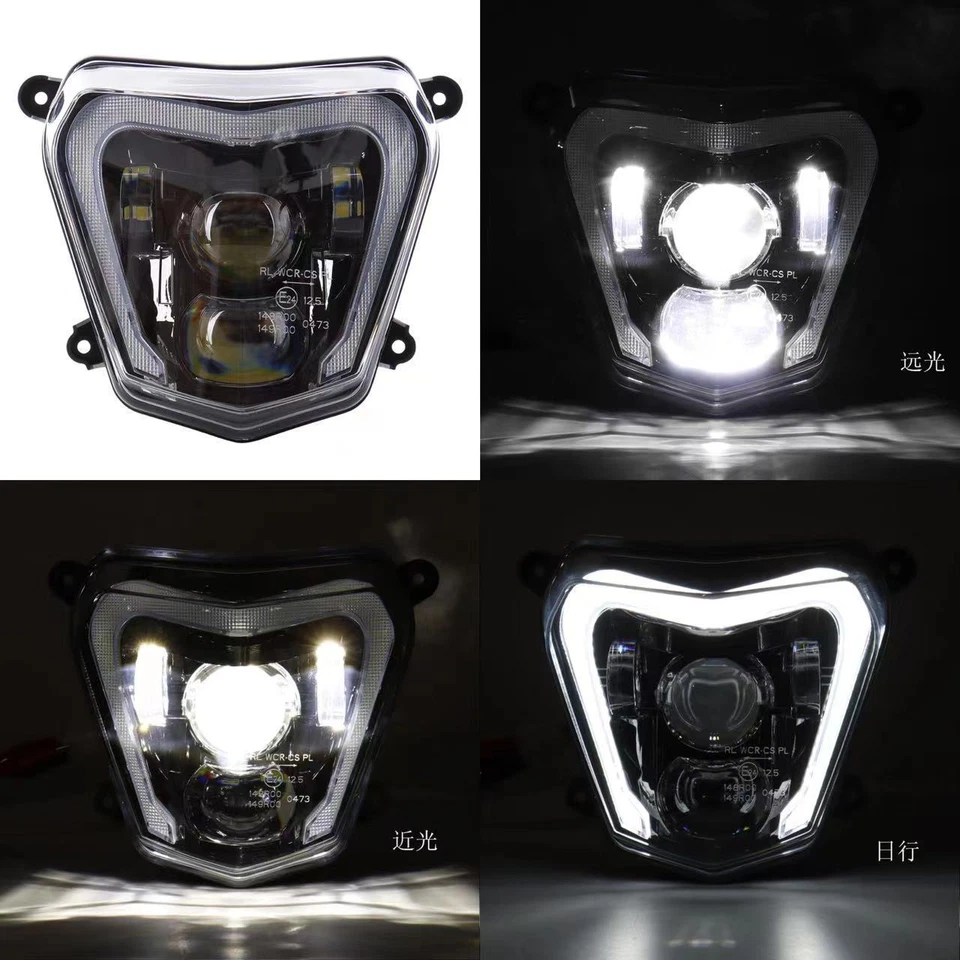 E24 Genehmigt LED Scheinwerfer DRL für KTM duke 690 690R 2012-2019 Headlight PNP - Bild 2 von 4
