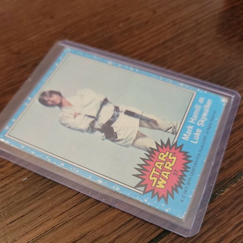 1977 Topps Star Wars Blue Series Card #57, Mark Hamill as Luke Skywalker - Picture 3 of 6