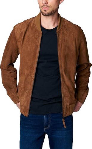 New BlankNYC Mens Suede Bomber Jacket - Size Large - NWT