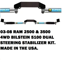 Bilstein 5100 Superlift Dual Steering Stabilizer 03-08 Dodge Ram 2500/3500  4x4 
