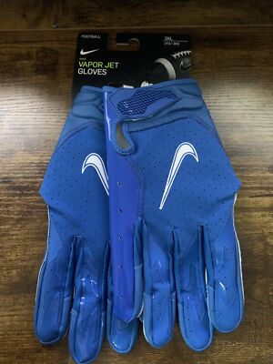 New Men s Nike Vapor Jet 6.0 Football Receiver Gloves Blue Size 3XL CZ4127-490