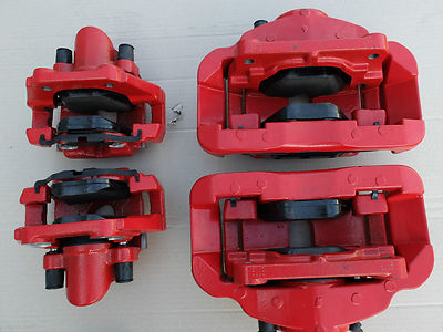 BMW M3  Bremsanlage 4x Bremssattel + Bremsbeläge tornadorot 7845137 2284296