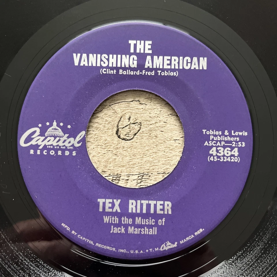 TEX RITTER RECORDS- 4 Singles on CAPITOL Records - Awesome Classic Country Foto 4 de 4